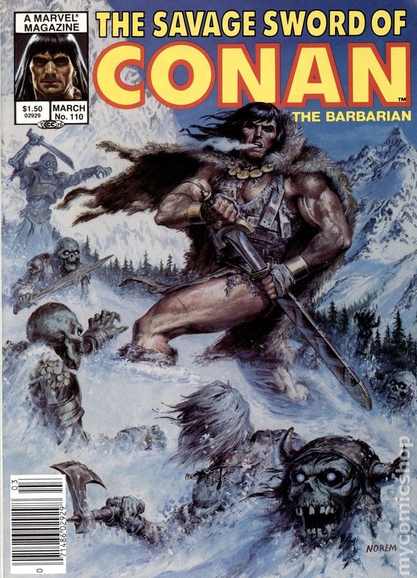 Savage Sword of Conan #110 VG 4.0 1985 Stock Image Low Grade