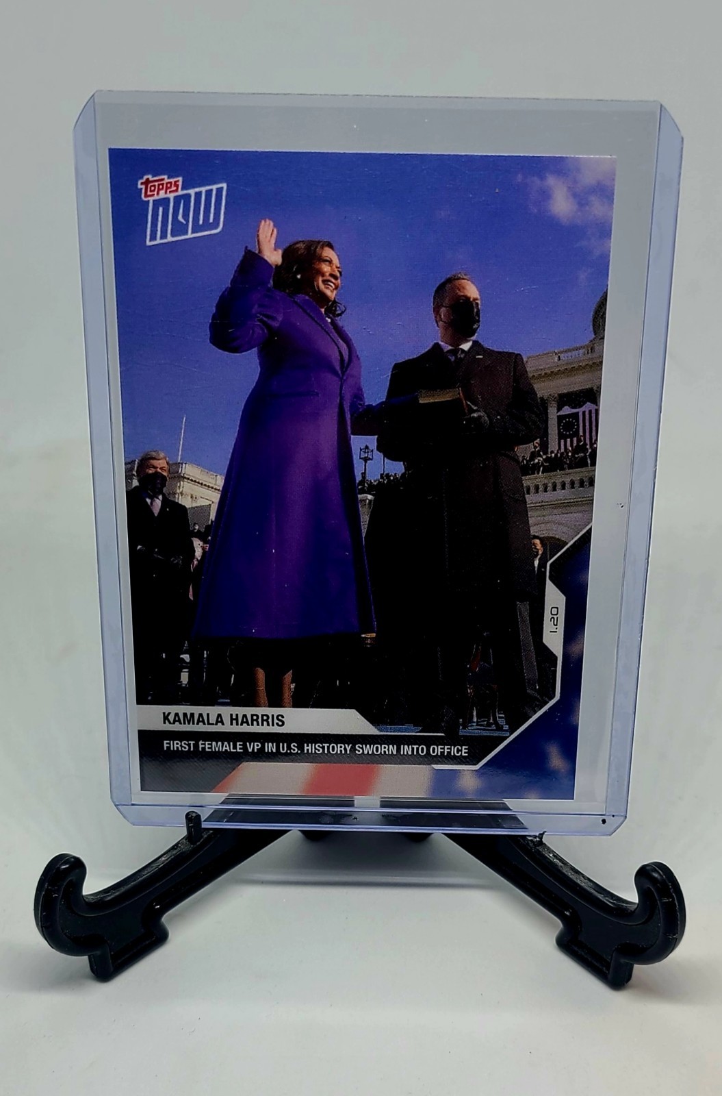 2020 TOPPS NOW USA ELECTION #13 KAMALA HARRIS 1ST FEMALE VP IN US HISTORY