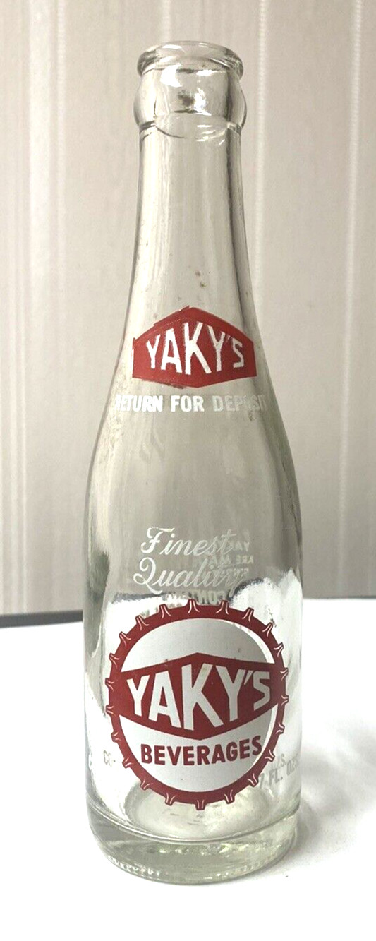 Vintage Soda Pop Bottle – ACL – Yaky’s, Alquippa, Pa. – 7 Oz