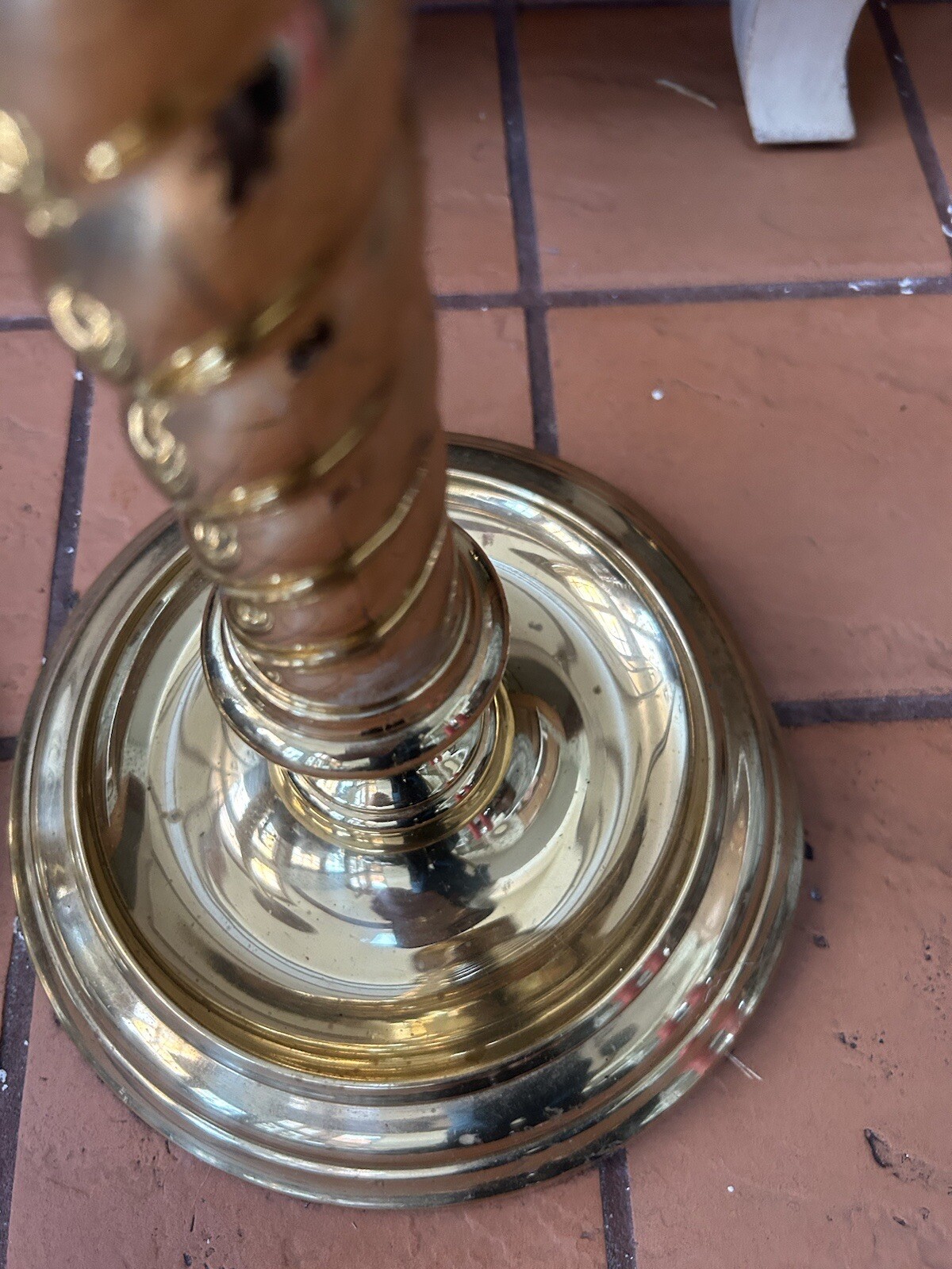 2 Decorative Crafts Inc Brass Candlesticks Vtg 29” Church Altar READ