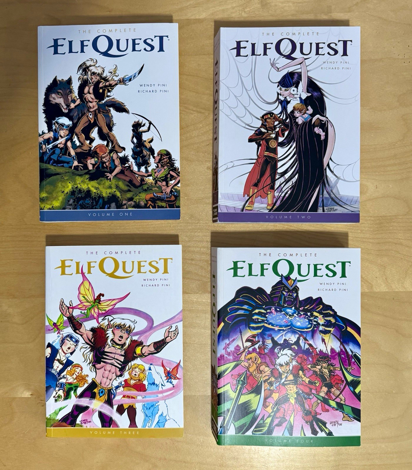 The Complete ElfQuest Vol 1-4 Trade Paperback Comic Lot Wendy & Richard Pini