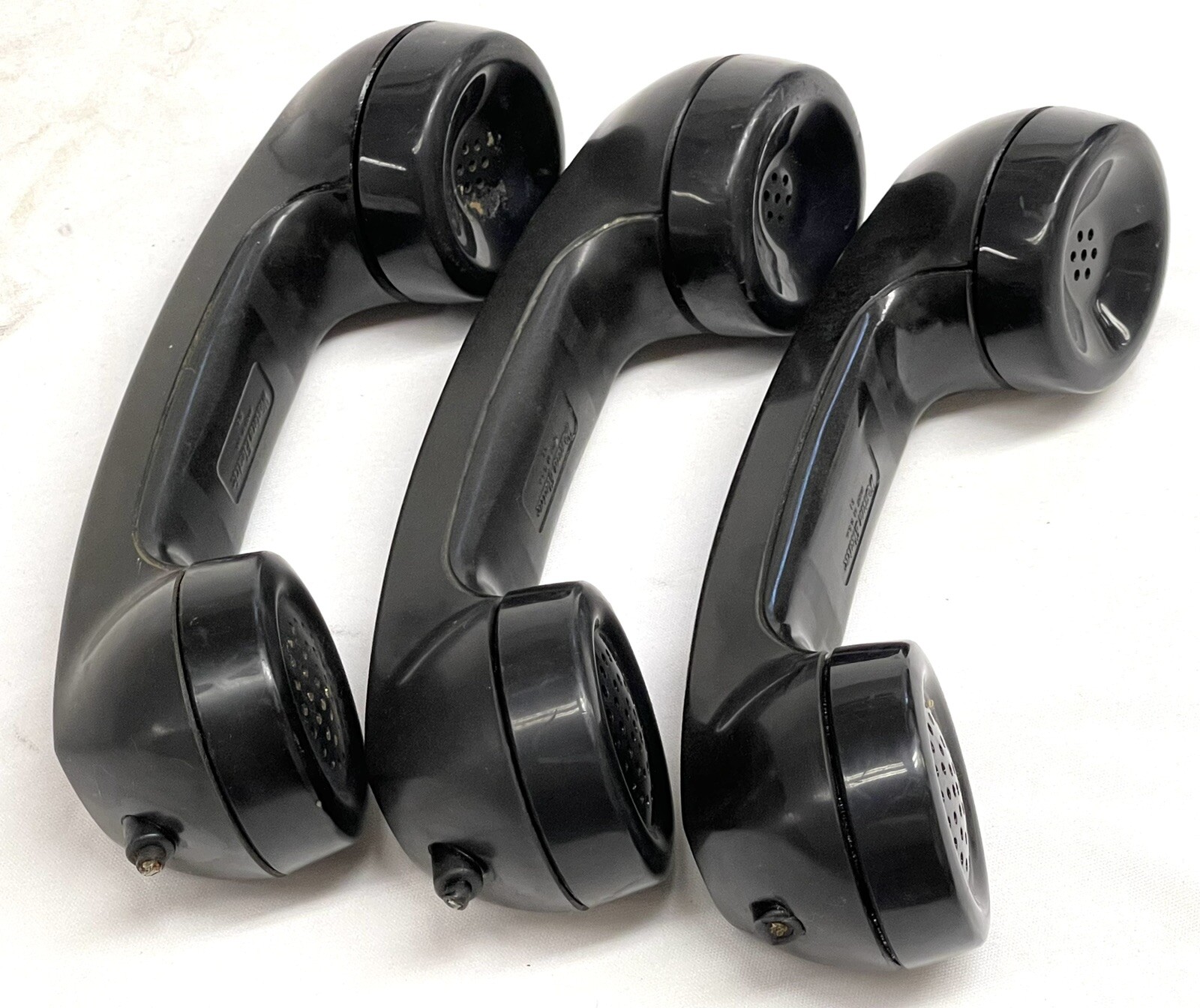 Lot of 3 Western Electric G1 Bakelite Black Handset