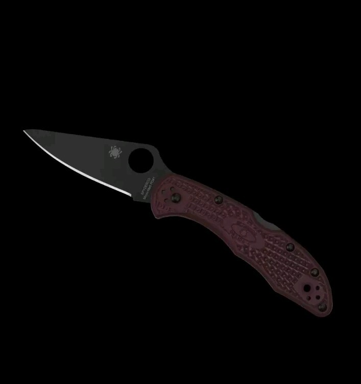 🔥Spyderco Delica 4 Sprint Run C11BGBKP Burgundy Micro-Melt PD1📬🇺🇸