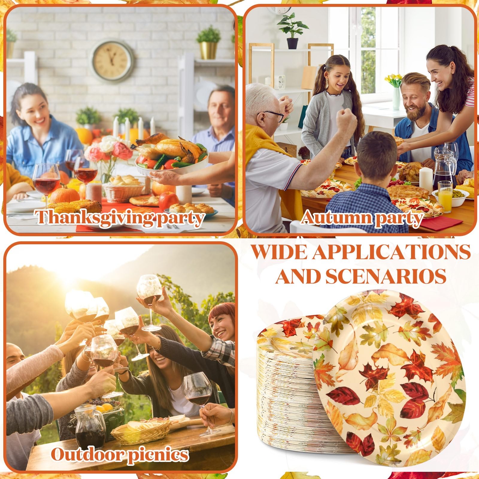 Tioncy 50 Pcs Thanksgiving about 10 x 12 inches, as shown in the pictures
