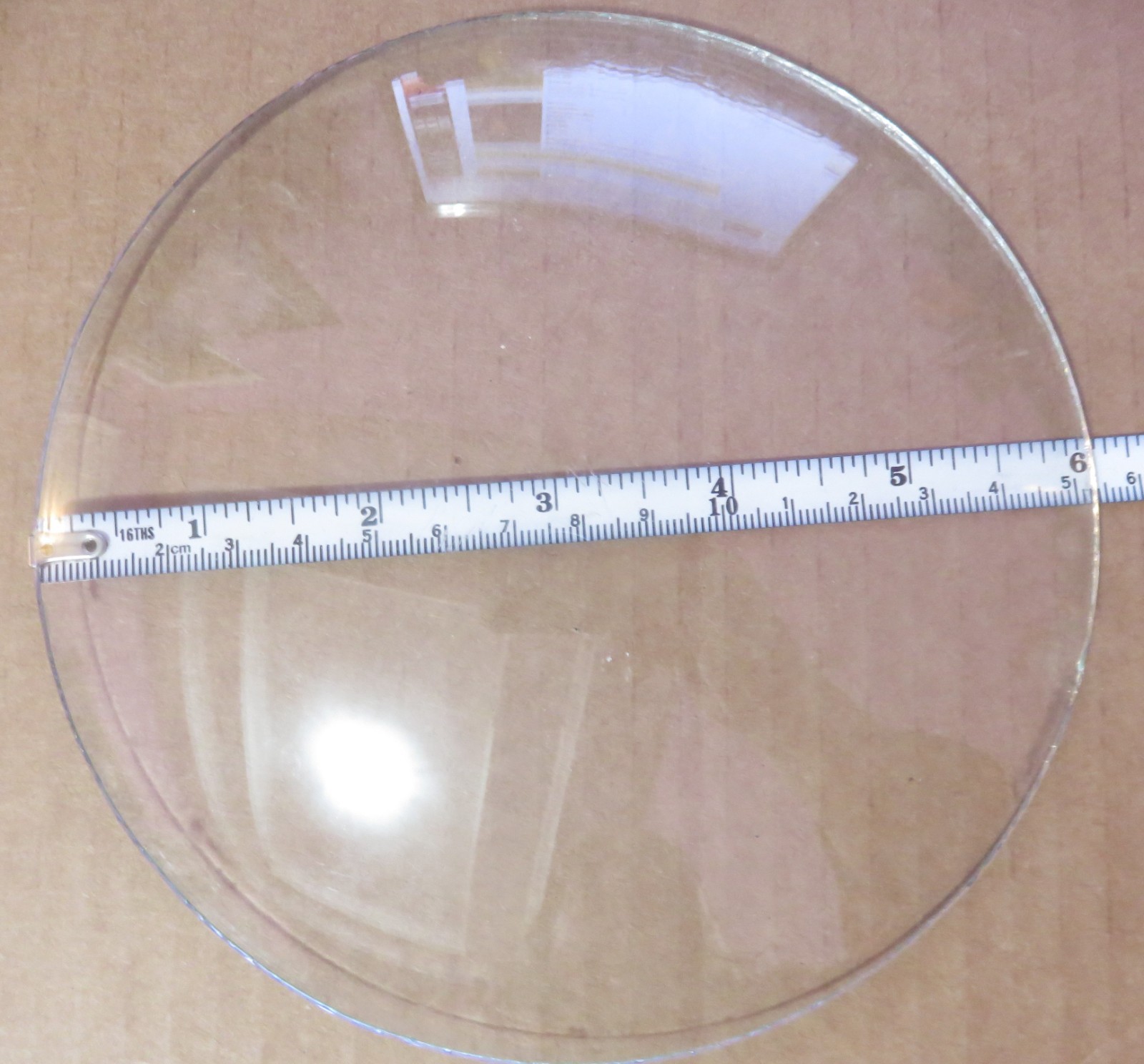 2 PIECES ANTIQUE ROUND CONVEX REPLACEMENT GLASS FOR CLOCK 6″ DIAMETER GREEN TINT