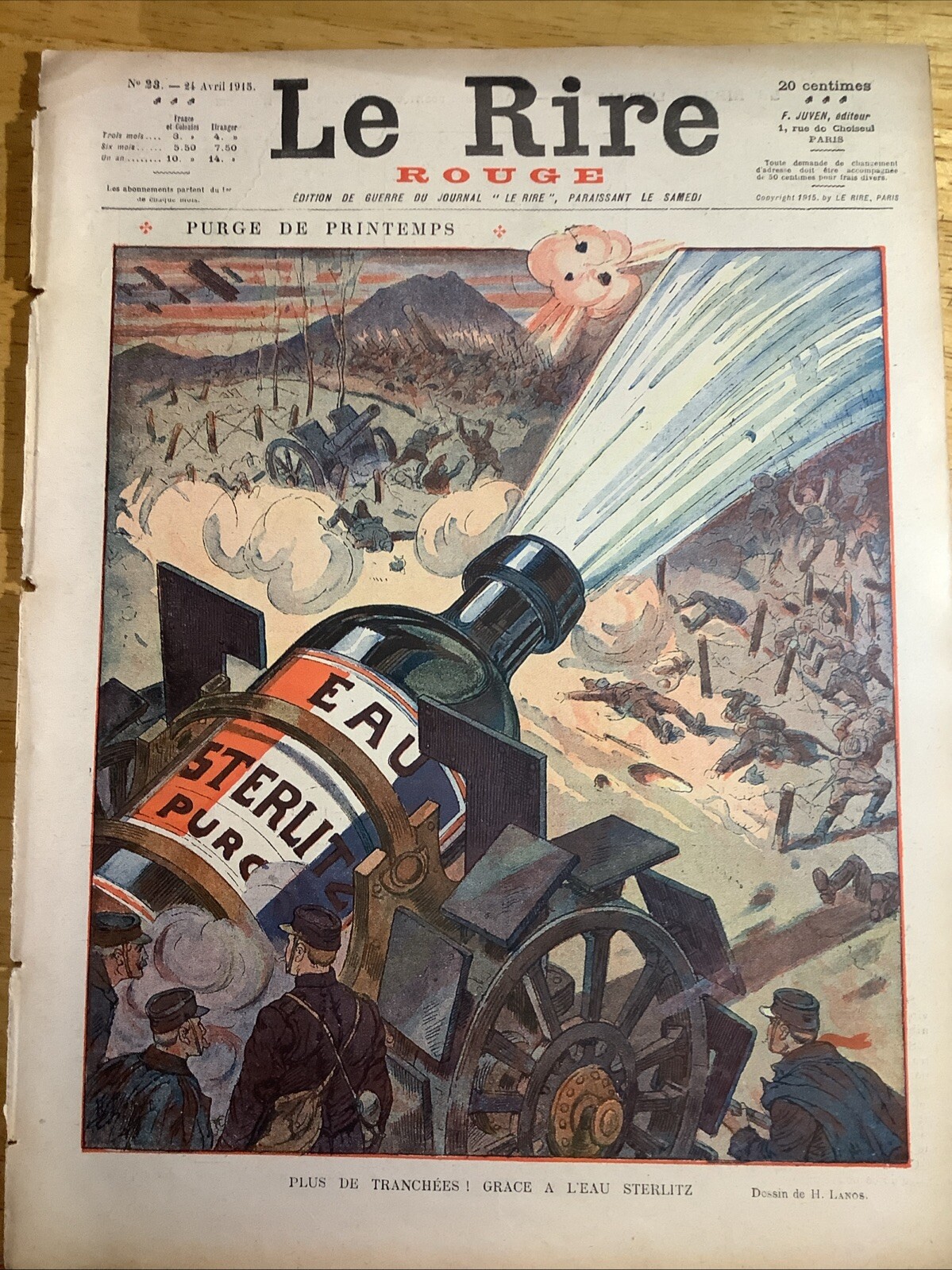 1915 LE RIRE WWI MAGAZINE WITH NOTED ARTISTS ~ DADA & IMPRESSIONISM ART PERIODS