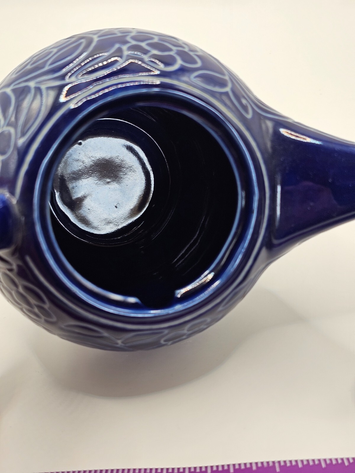 Vintage Jaipur Blue Pottery Teapot Flowers Desert Sands – Indian Ceramic Art