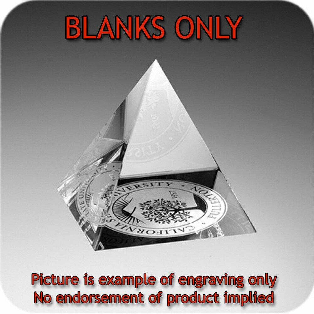 Crystal Pyramid Blank Paperweight with Gift Box