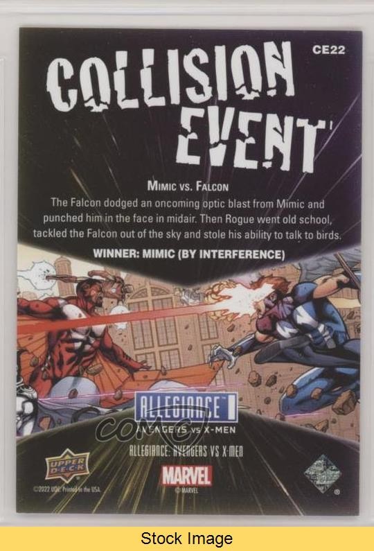 2023 Upper Deck Allegiance Avengers vs X-Men Mimic Falcon #CE22 READ 0w6