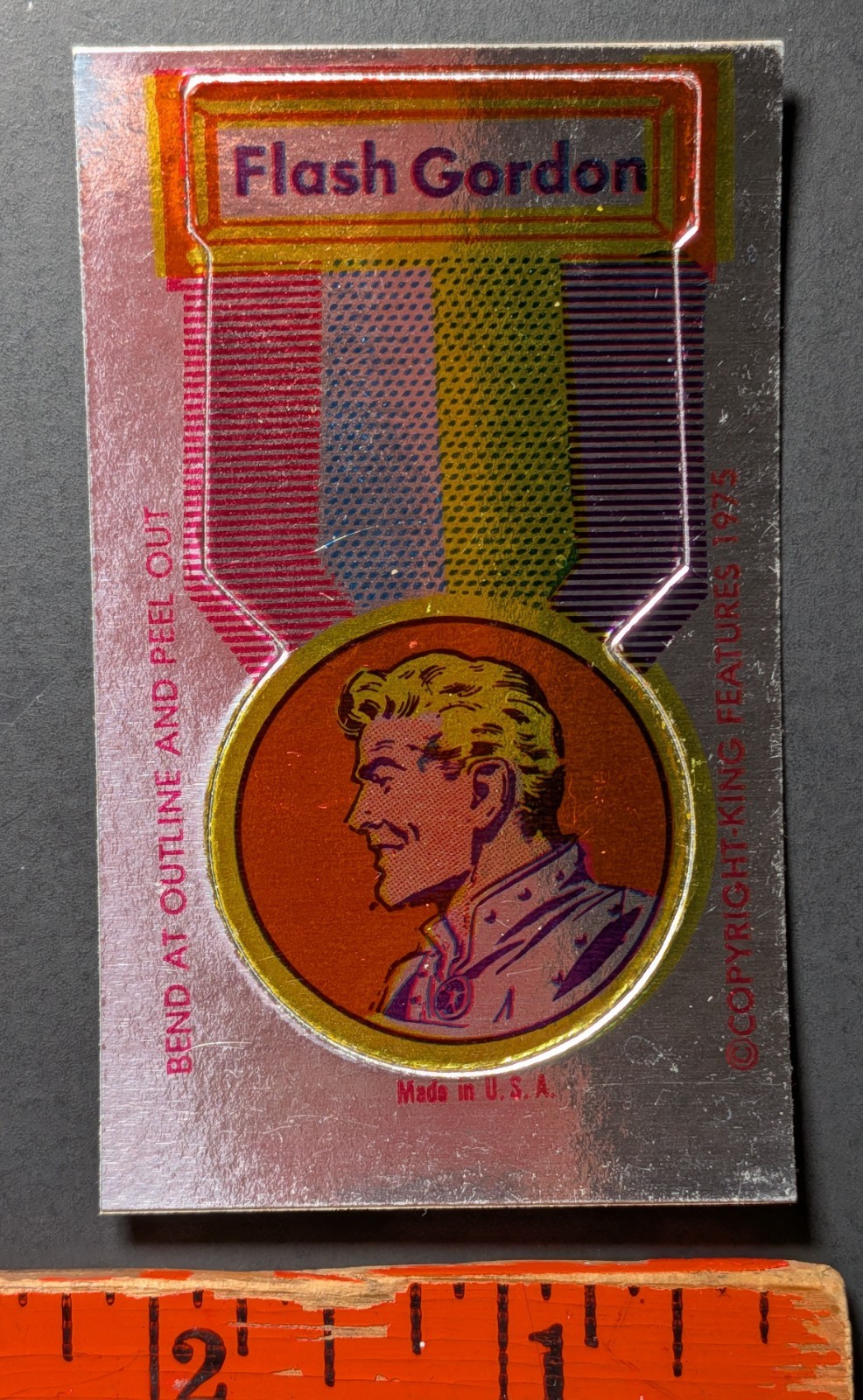 Flash Gordon 1975 Sticker Card (NM)