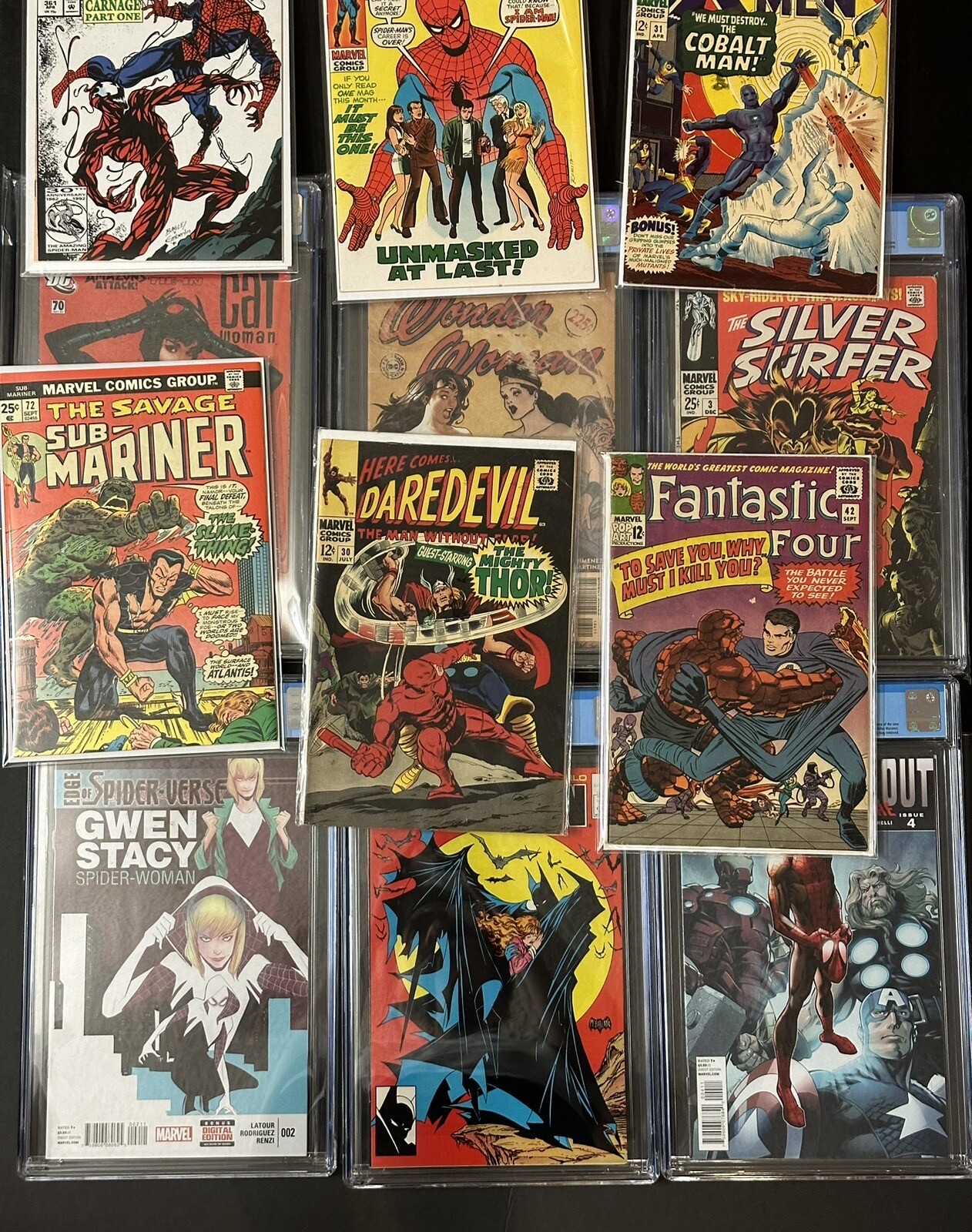 Comic Book Grab Bag, Slabs, Graded, Raw, ASM 129, Batman 251, Hulk 181