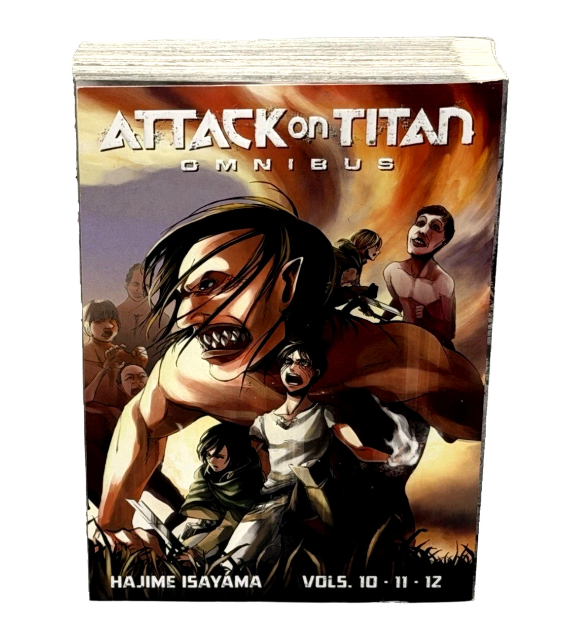 Attack on Titan Omnibus 4 Vol. 10-12 Paperback Hajime Isayama VG Free Media Mail