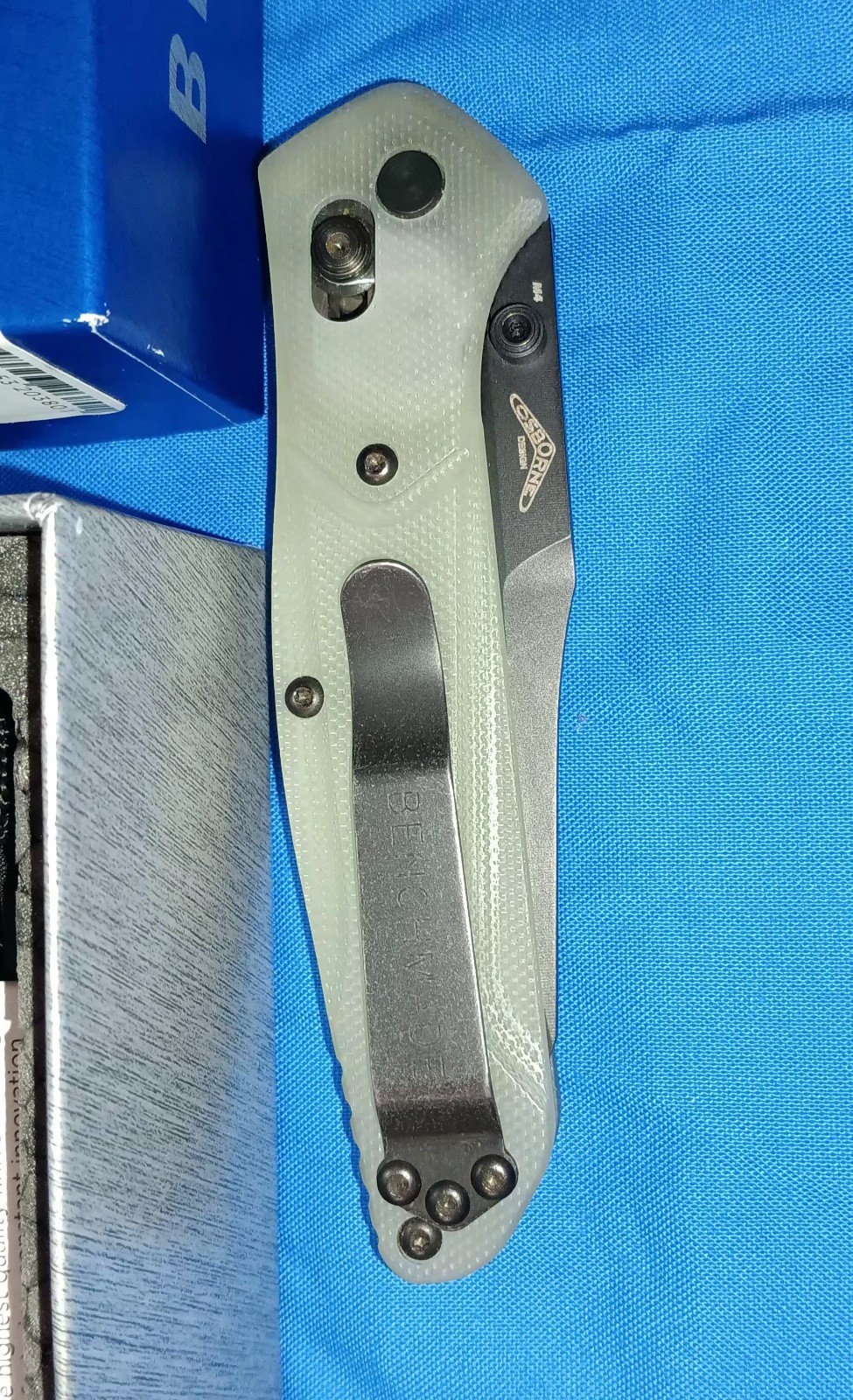 Benchmade 940BK-2004 Osborne Axis Blade HQ Black M4 G10 Jade Handle