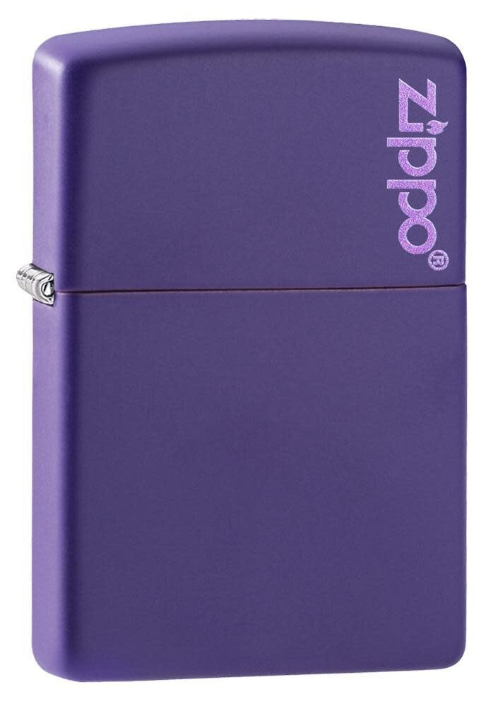 Zippo 237ZL, Classic Purple Matte Finish Lighter, Zippo Logo, Full Size