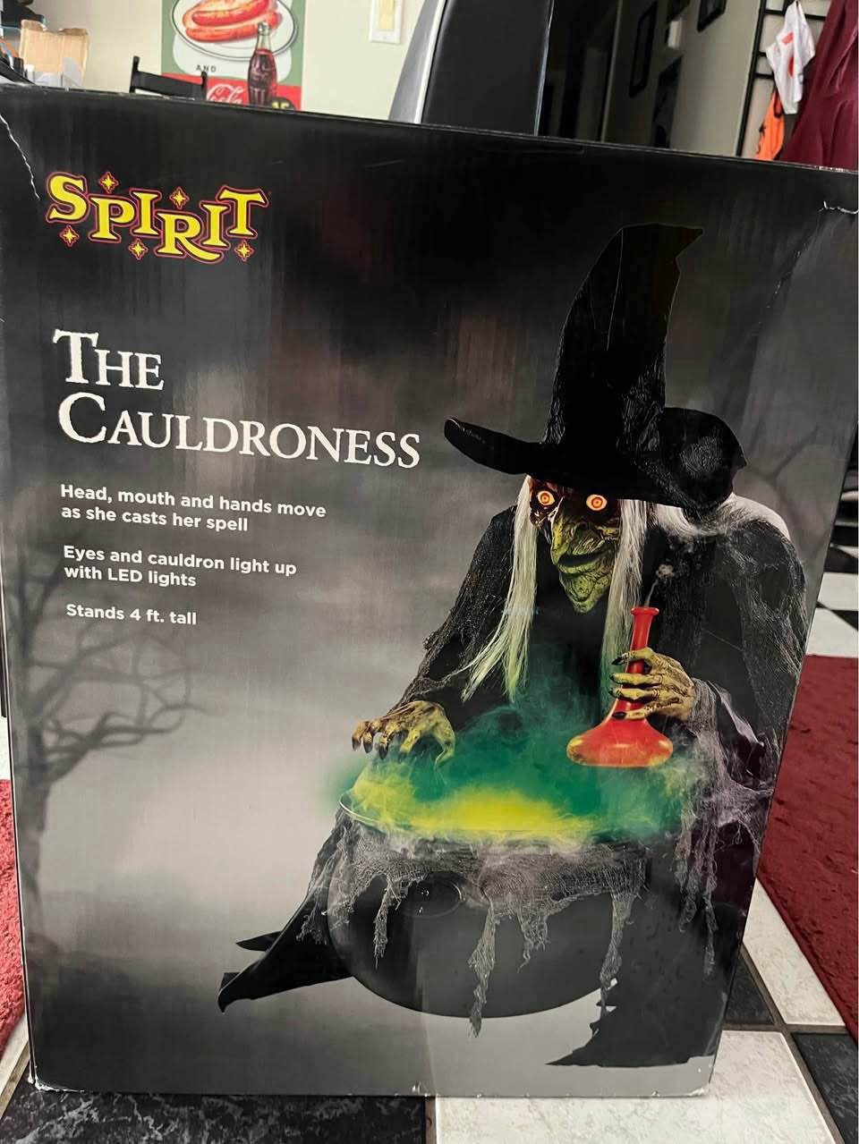 Spirit Halloween Animatronic The Cauldroness Halloween Witch (New Other)