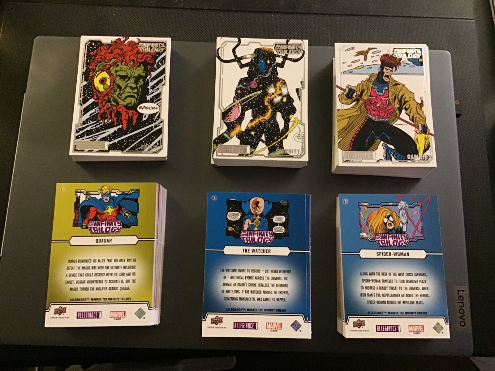 UD Marvel Allegiance Infinity Trilogy BASE SET, PARALLELS pick card complete set