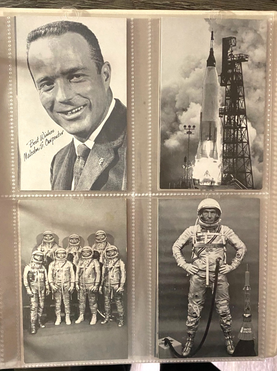 OUTER SPACE: 1963 EXHIBIT SUPPLY ASTRONAUTS & SPACE = COMPLETE SET OF 32 CARDS