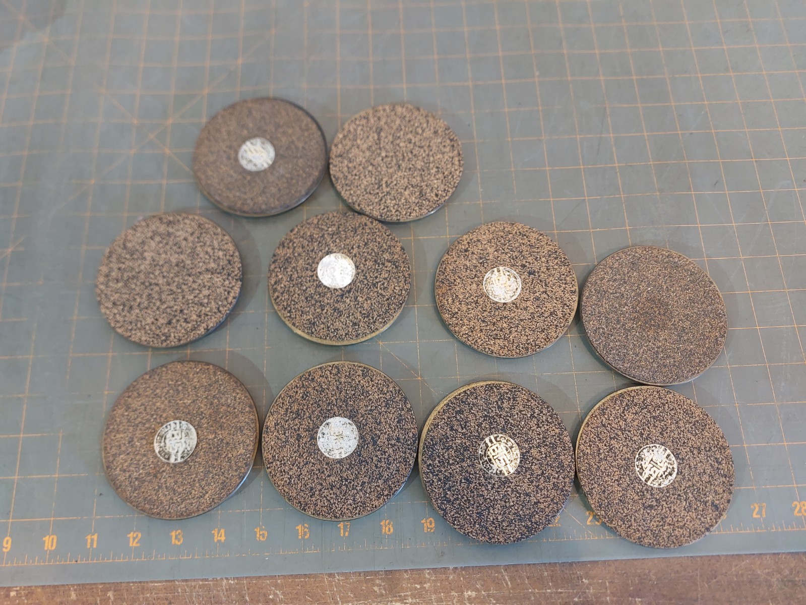 Vintage Sohio Alaska Petroleum Company Brass Coasters Lot of 10
