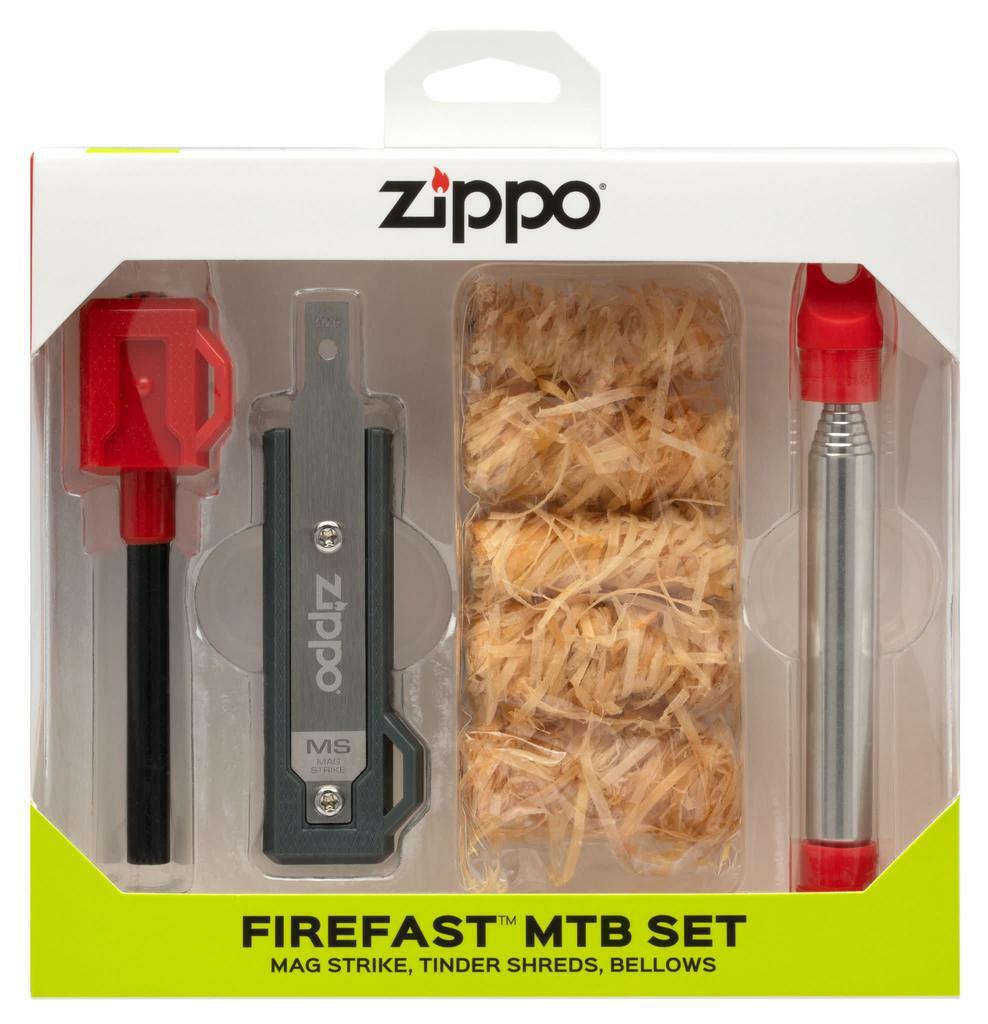Zippo Mag Strike Fire Starter with Tinder Shreds & Bellows, 40900, New In Box