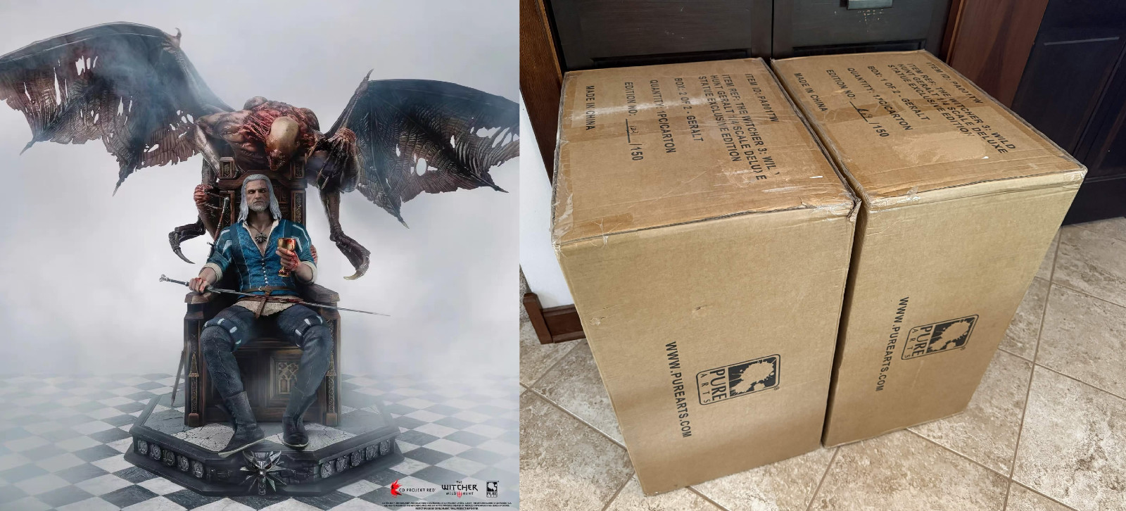 PureArts The Witcher 3: Wild Hunt Blood And Wine 1/4 Geralt Resin Statue SEALED