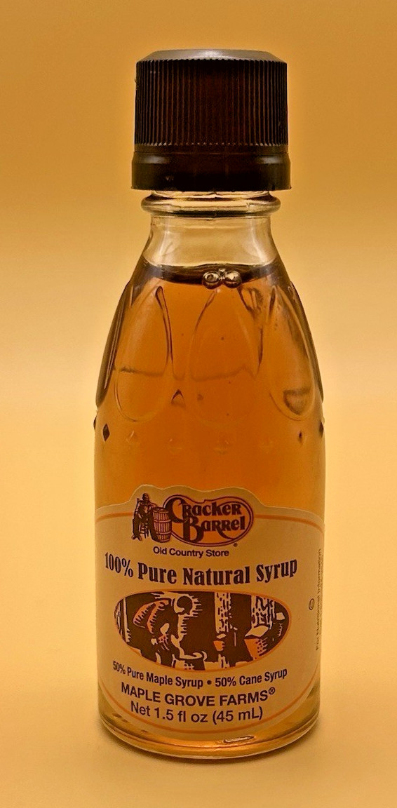 Cracker Barrel 100% Pure Natural Syrup Sealed Bottle Maple Grove Farms Authentic