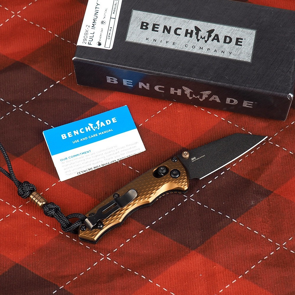 Benchmade 290BK-1 Full Immunity Dark Earth Aluminum M4 Steel Blade Folding Knife