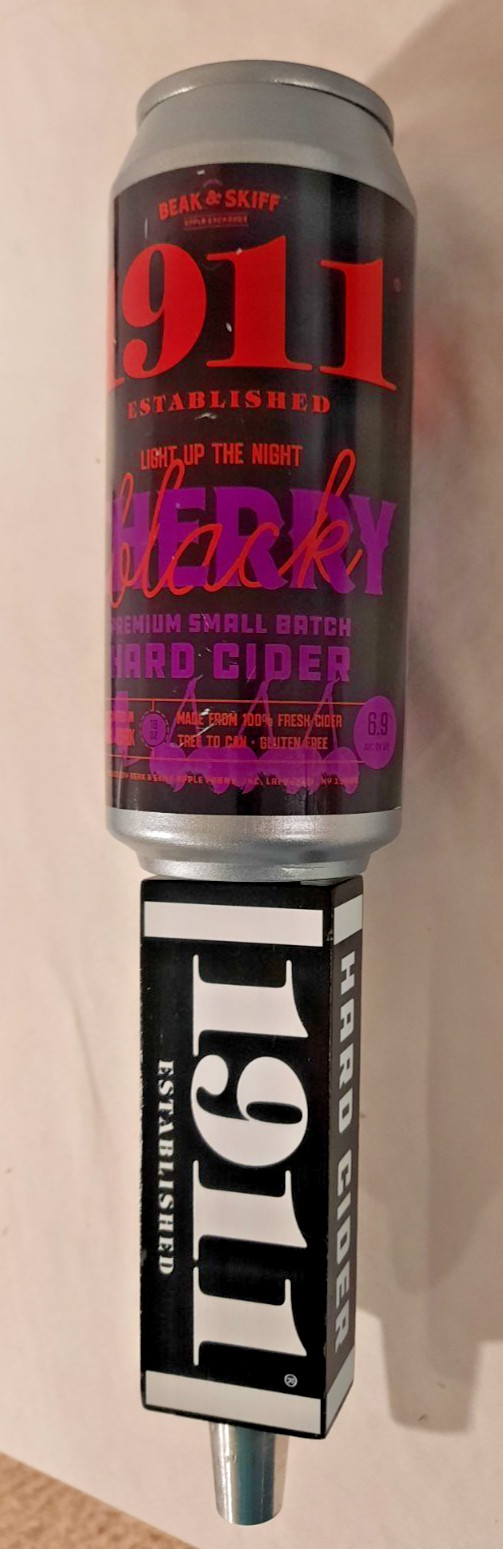 BEAK & SKIFF 1911 BLACK CHERRY HARD CIDER BAR DRAFT BEER TAP HANDLE MAN CAVE PUB