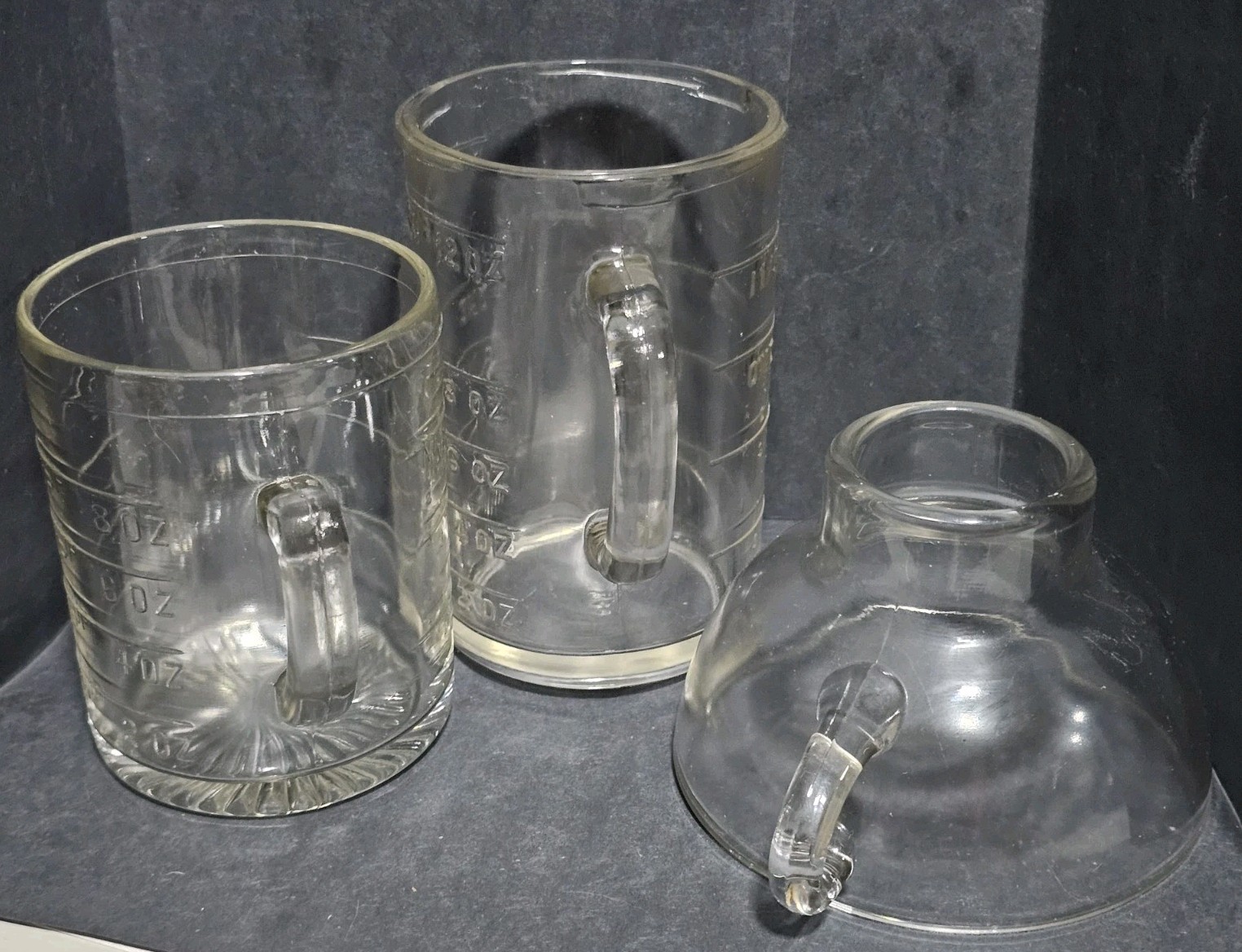 Pamco 1 1/2 Cup Measuring Cup Canning Glass Clear Funnel Strainer & 1 Cup Cup
