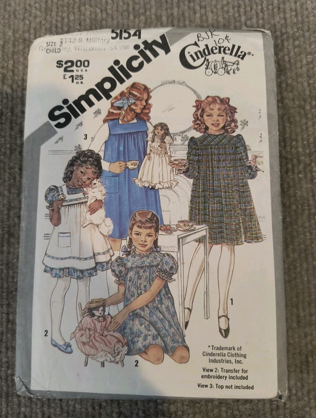 Vintage Simplicity Girls Sewing Pattern Lot of 5 – Children’s Clothing – 1970s –