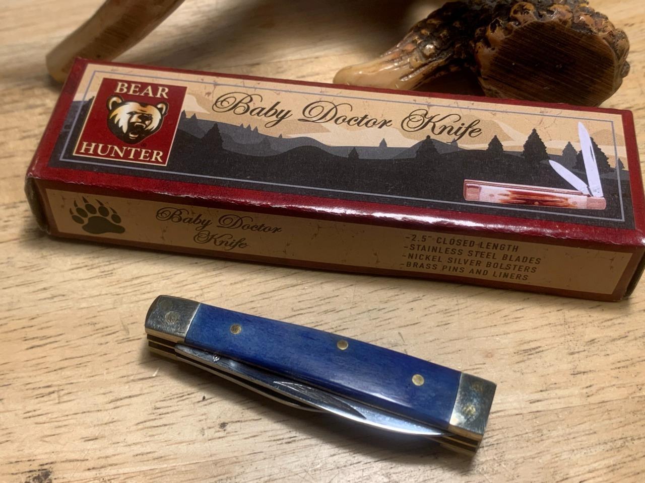 Frost Cutlery Baby Doc Blue Smooth Bone Doctor’s 2 1/2″ Pocket Knife F14974BLSB