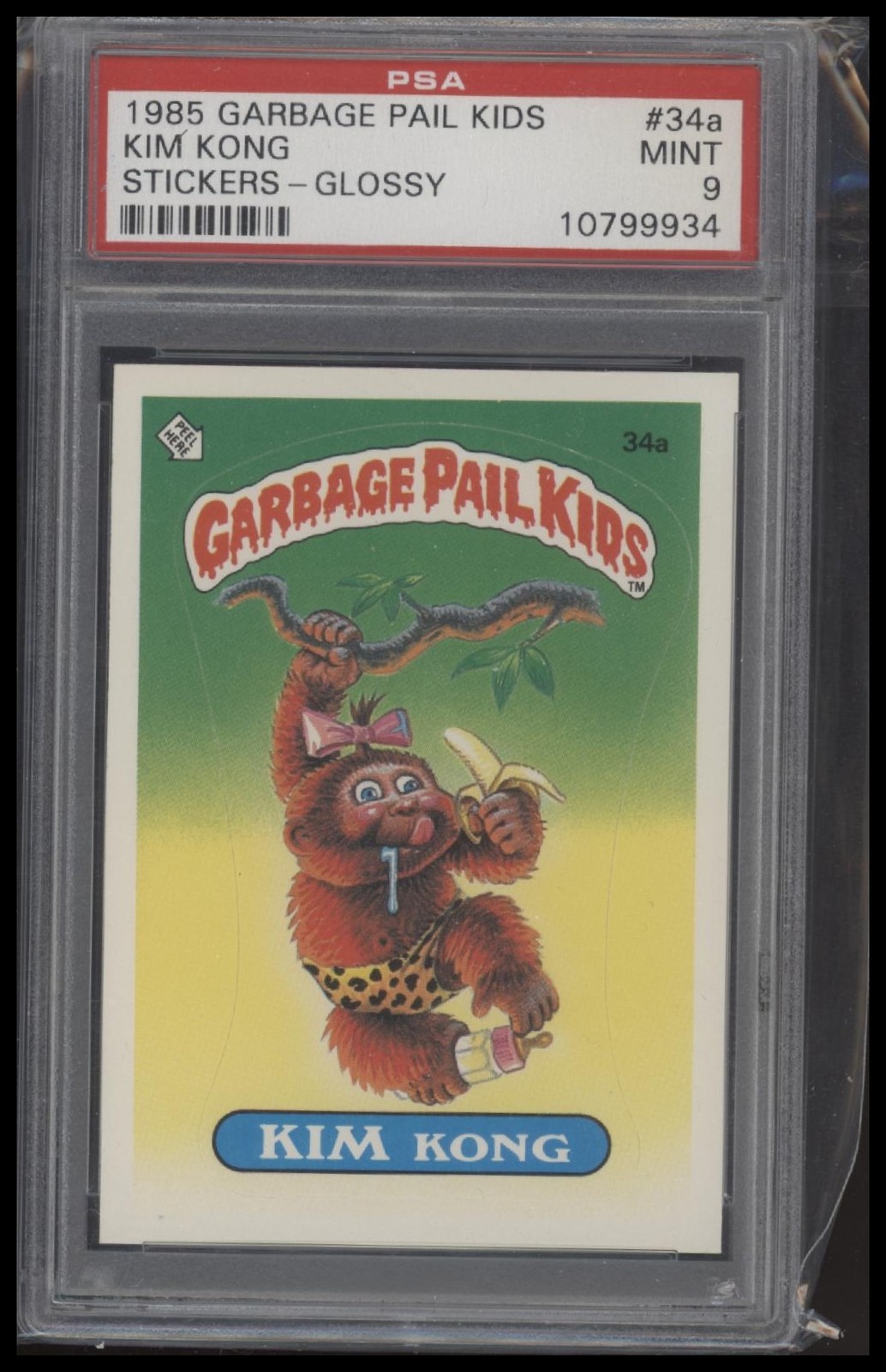 1985 Topps Garbage Pail Kids Series 1 #34a Kim Kong PSA 9 Pop 41 Glossy