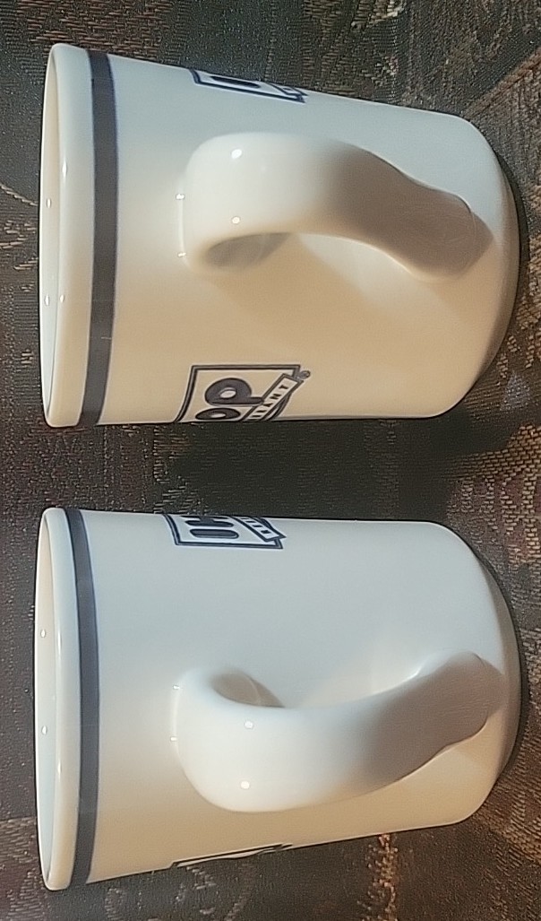 Vintage IHOP Delco Coffee Mug Restaurant Ware Blue & White House of Pancakes x4