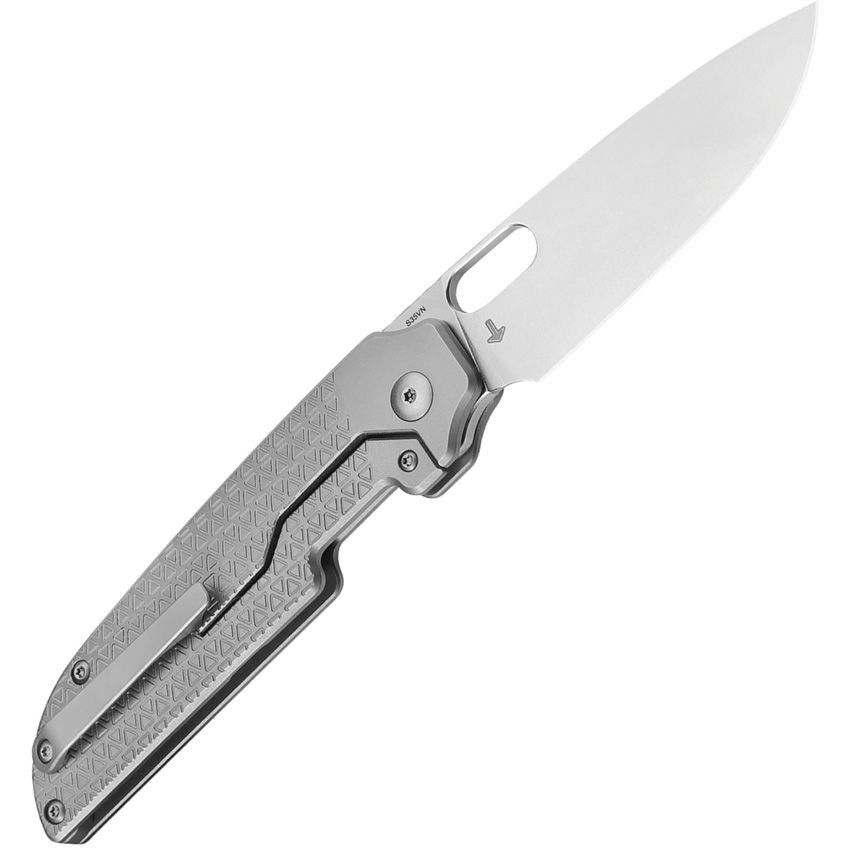 Kizer Cutlery Varatas Framelock Folding Knife Gray 3.25in