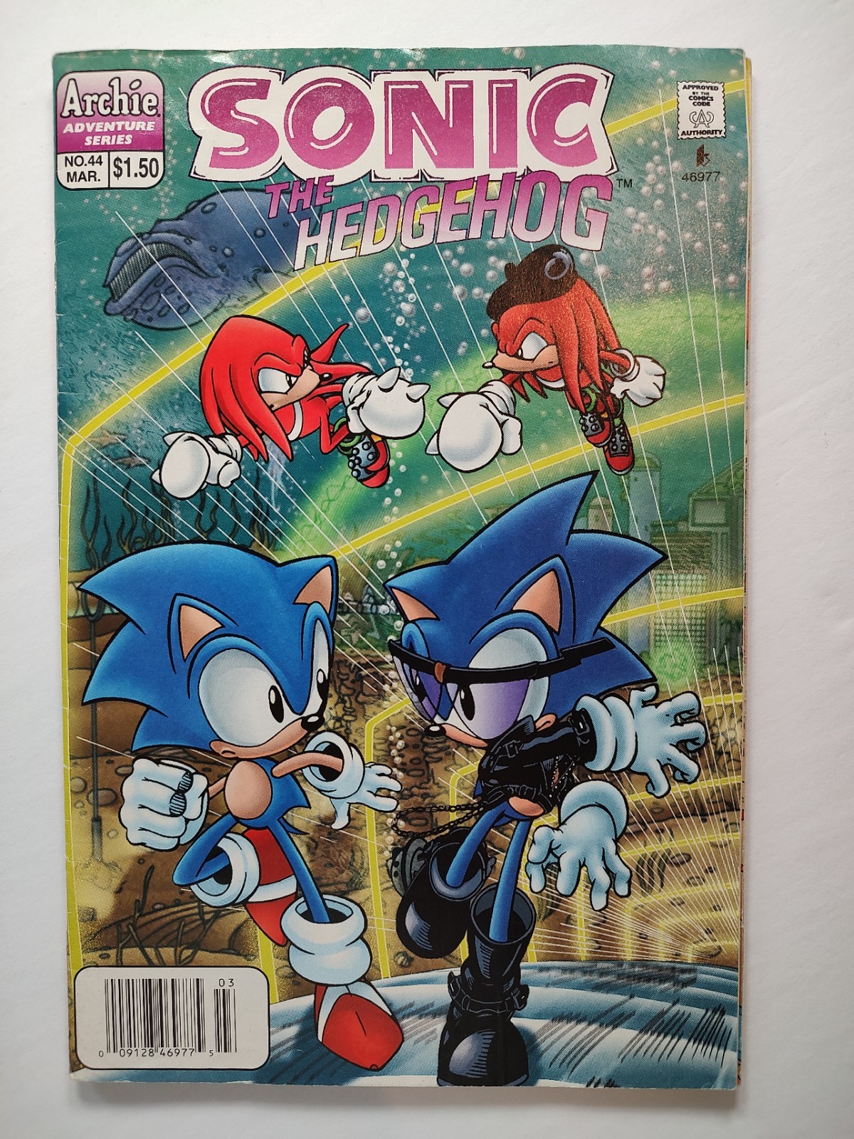 Sonic the Hedgehog #44 Newsstand, FN-, Archie 1997, 1st App Anti-Knuckles/O’Nux
