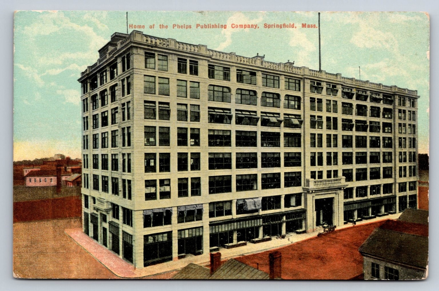 Phelps Publishing Company Springfield MA Americhrome Postcard c1910s