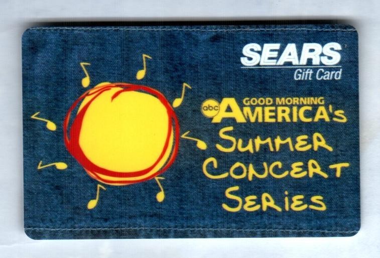 SEARS Good Morning America ( 2004 ) Rewards / Loyalty / Gift Card ( $0 )