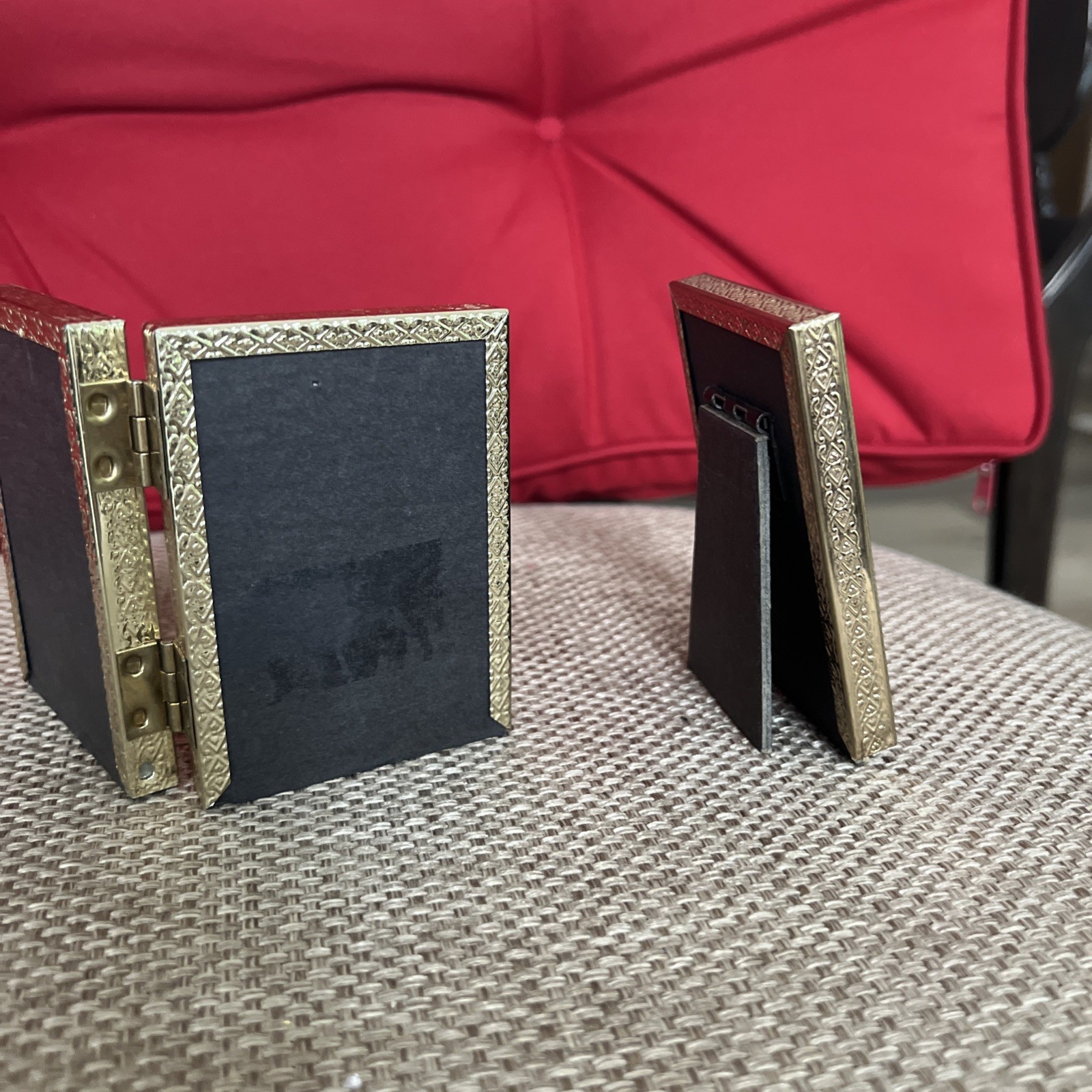 Vintage Brass Gold Metal Picture Frames, Assorted Sizes, Lot of 7