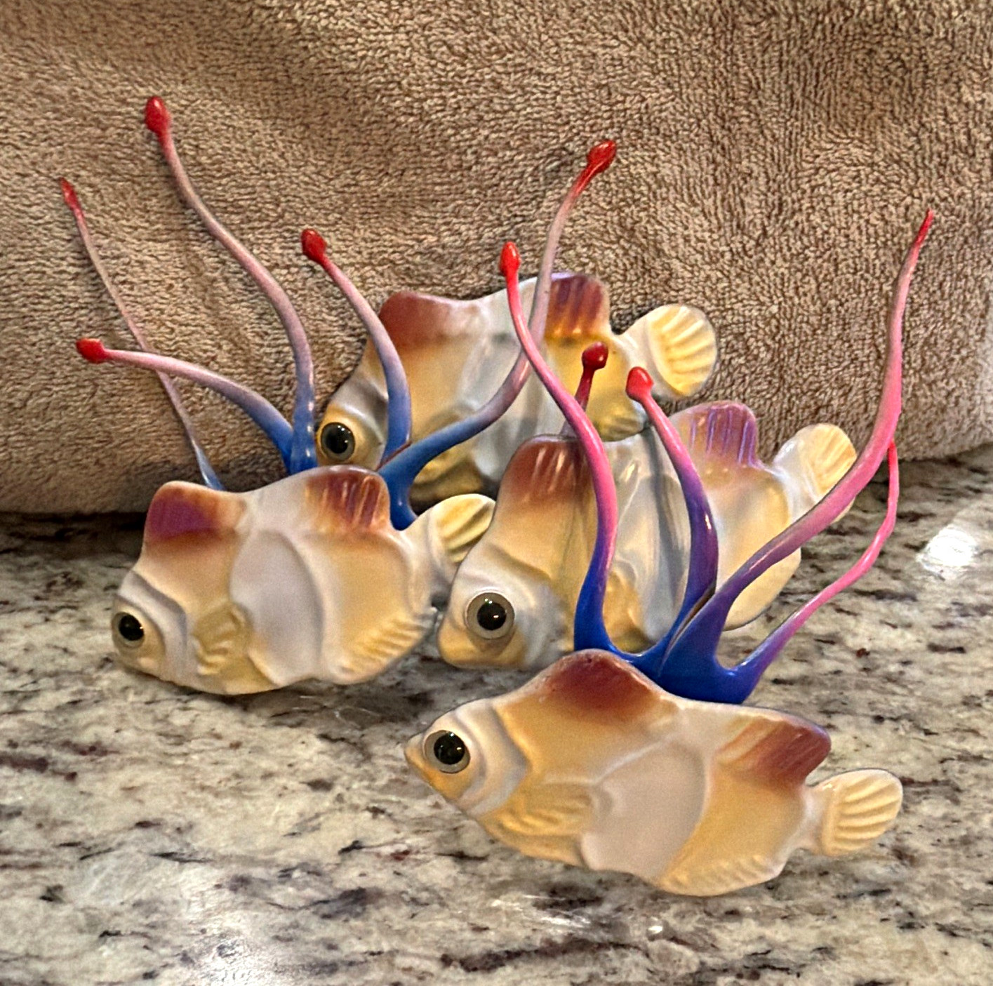 Bovano of Cheshire Enameled Copper Tropical Fish Coral Art Wall Sculpture