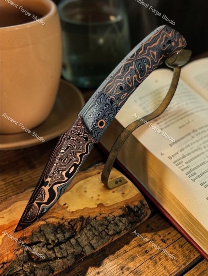Damascus Chef Knife Set 5PC Handmade Kitchen Knives with Leather Sheath – Gift
