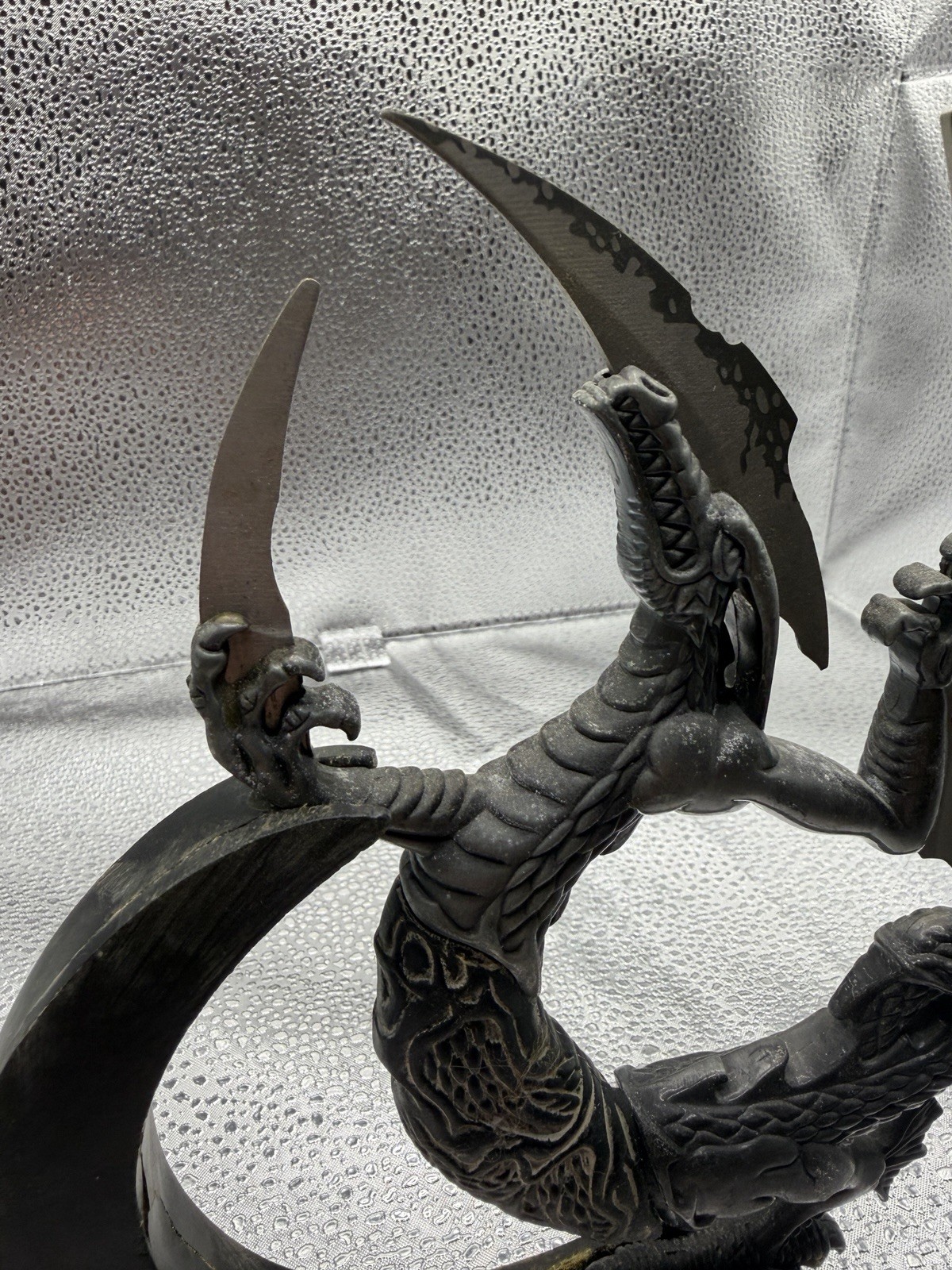 Dragon Designed Knife With 5 Blades By Fantasy Master With Wood Display Stand
