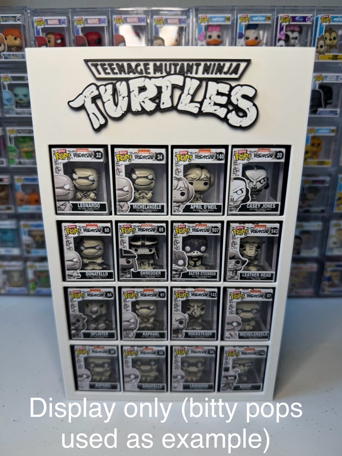 Funko Bitty Pop! Custom Case For B&W TMNT SDCC Collection (case only)