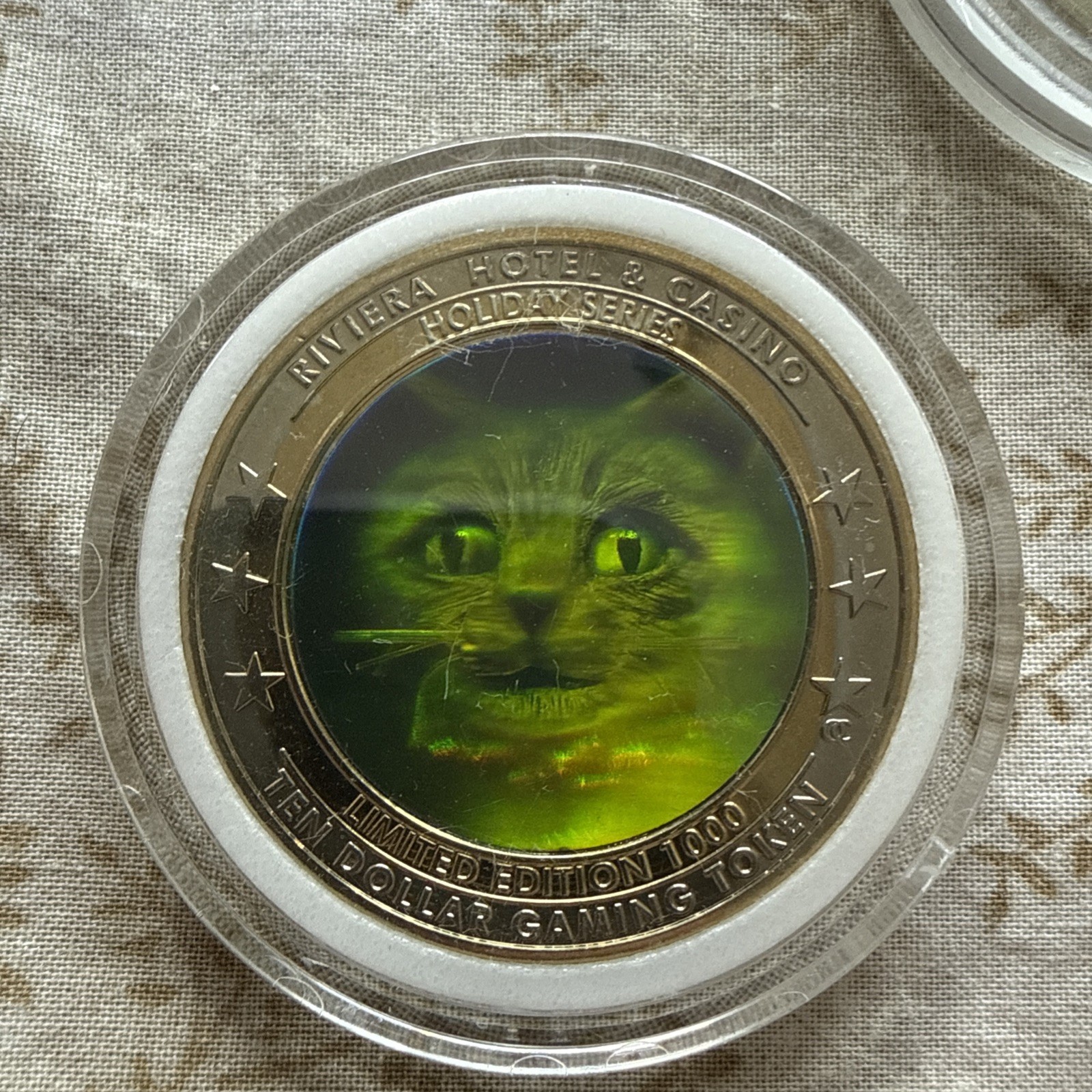 Holographic Gaming Token Riviera Casino 2002 Halloween