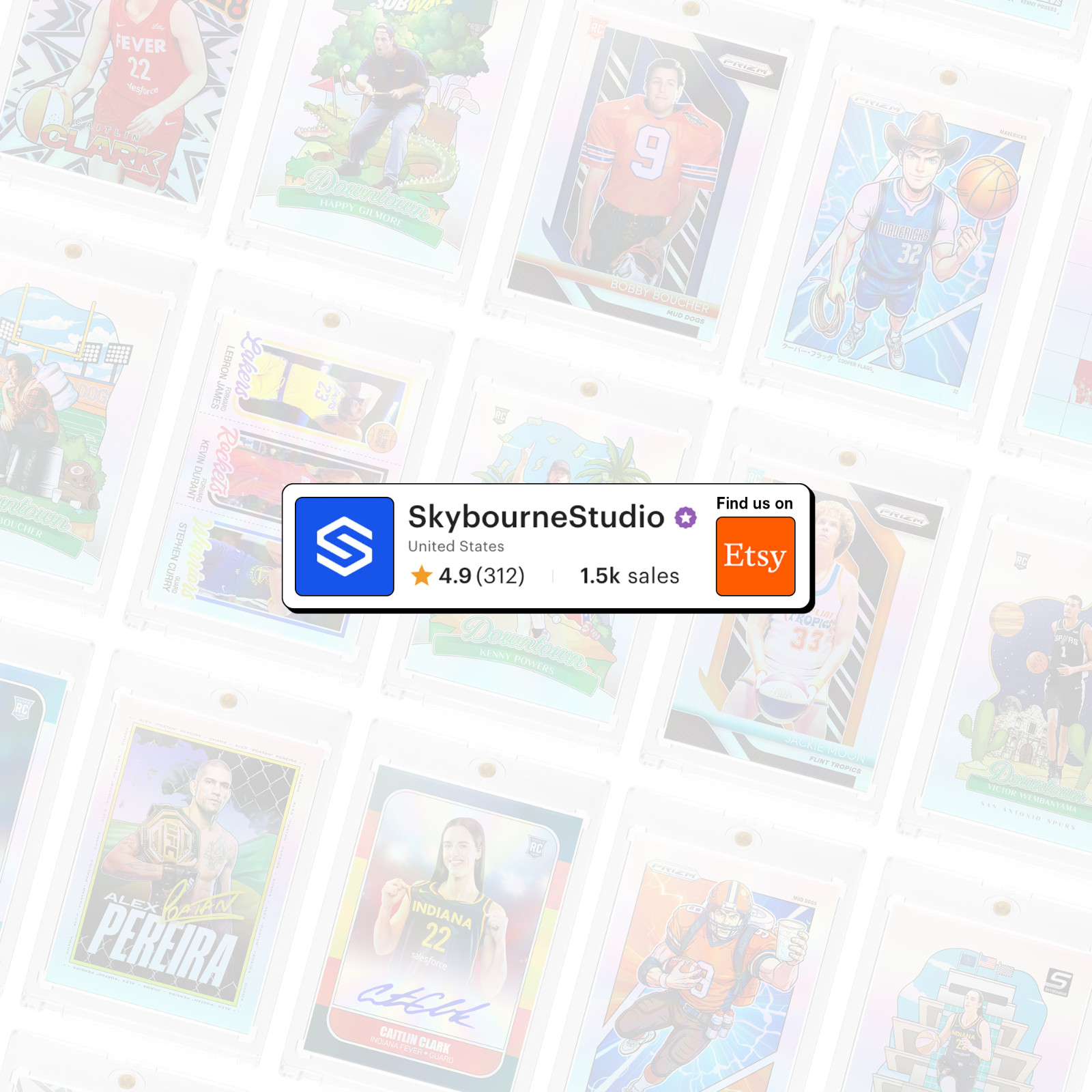 Custom Kenny Powers Eastbound & Down Novelty Holographic Downtown Baseball Card