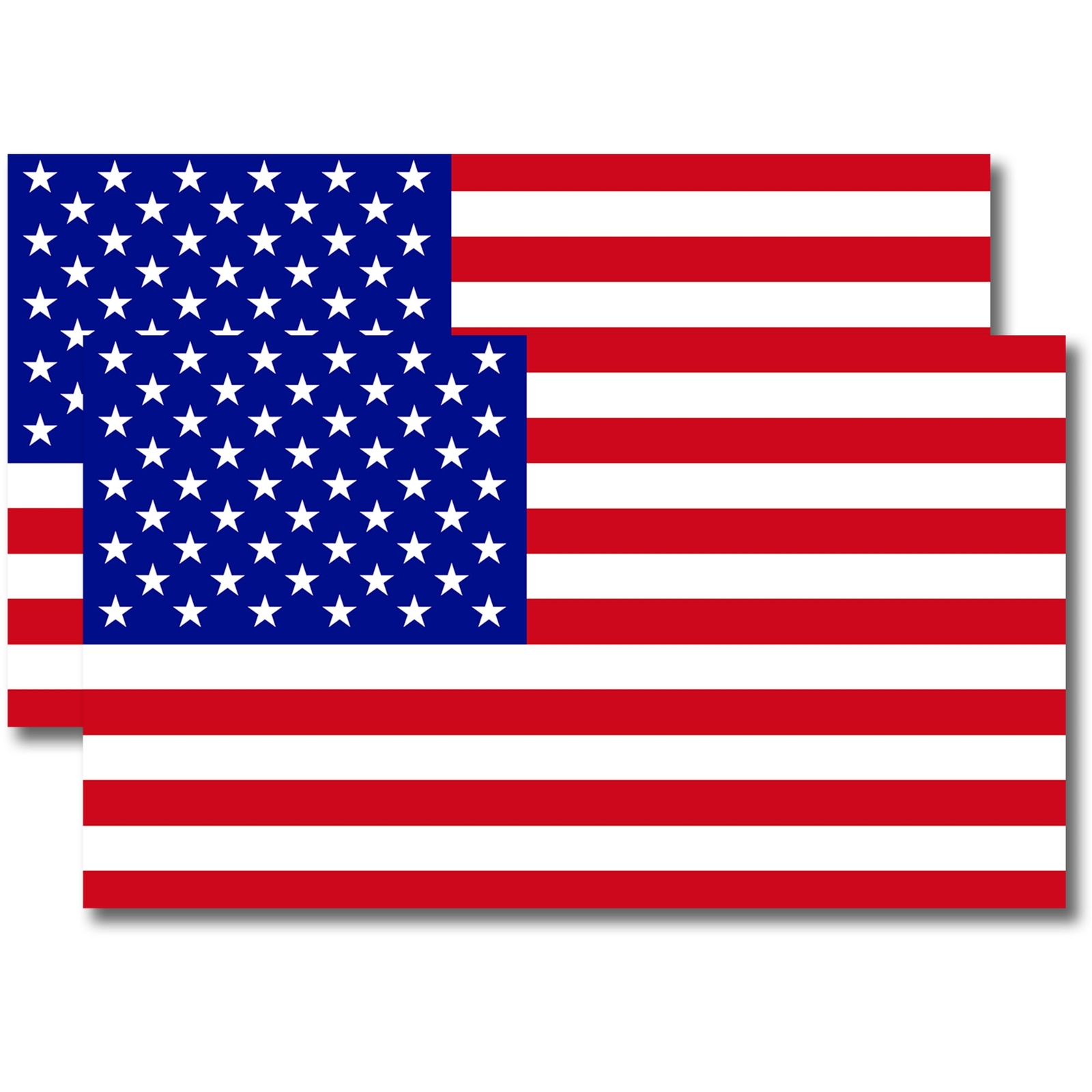 American Flag Magnet Decal, 7×12 inches, Red White and Blue, Automotive, 2 Pack