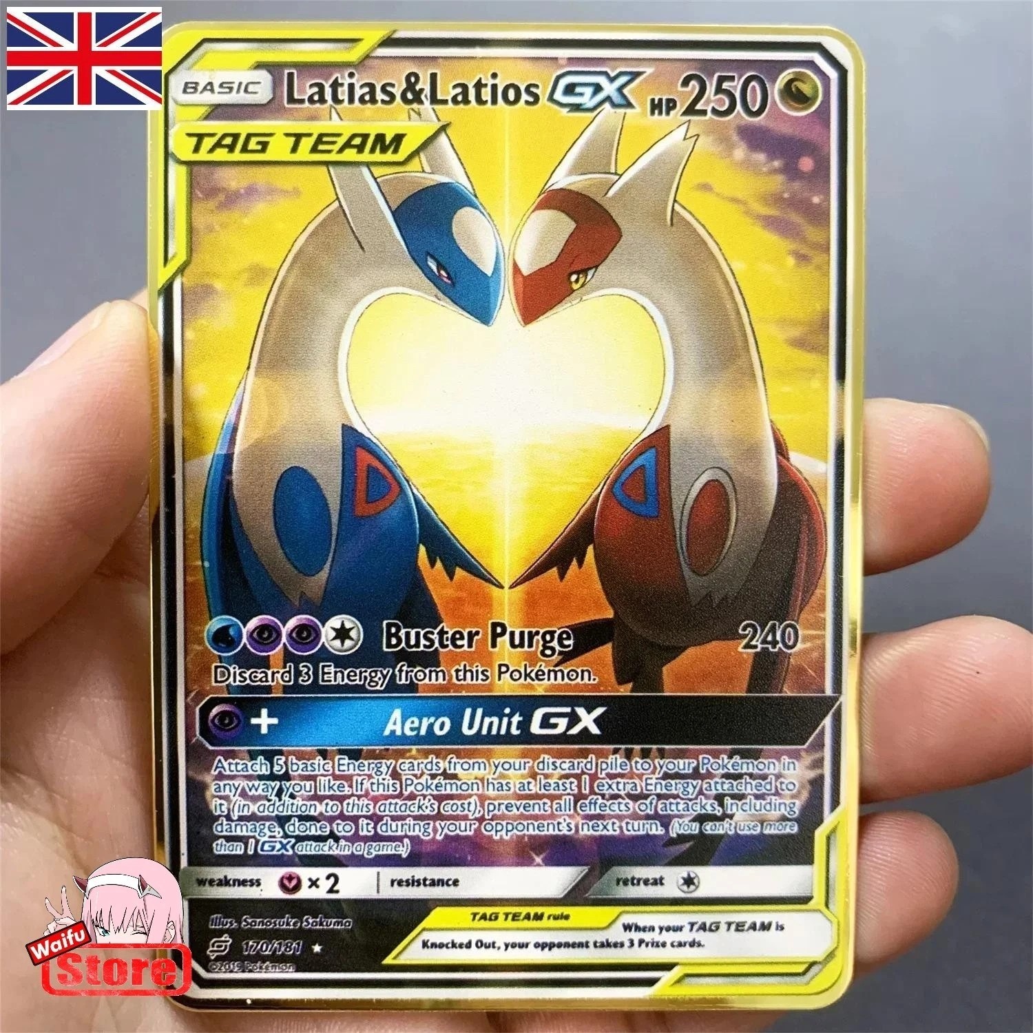Pokemon English Metal Card Anime Pikachu Charizard Mewtwo Blastoise Vmax Shiny