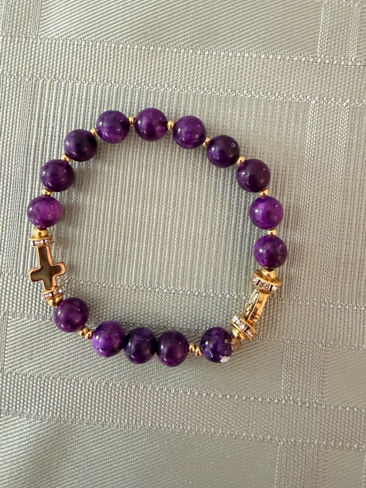 NATURAL STONE ROSARY BRACELETS