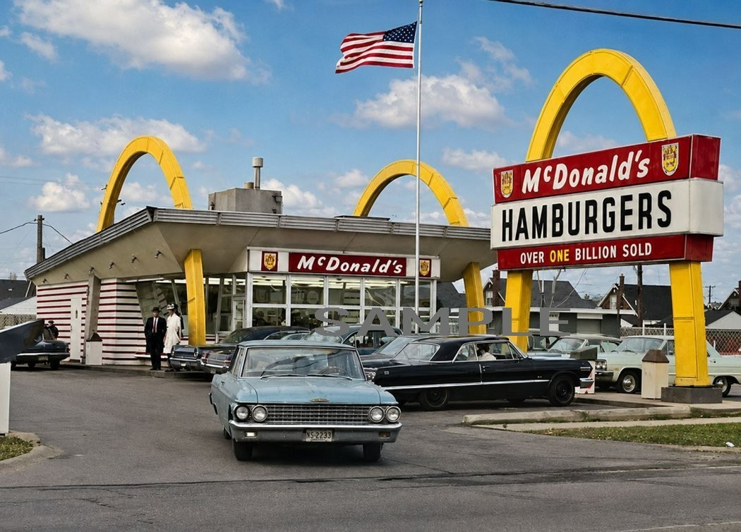 1960 McDONALDS 5×7 Borderless PHOTO (239-C)
