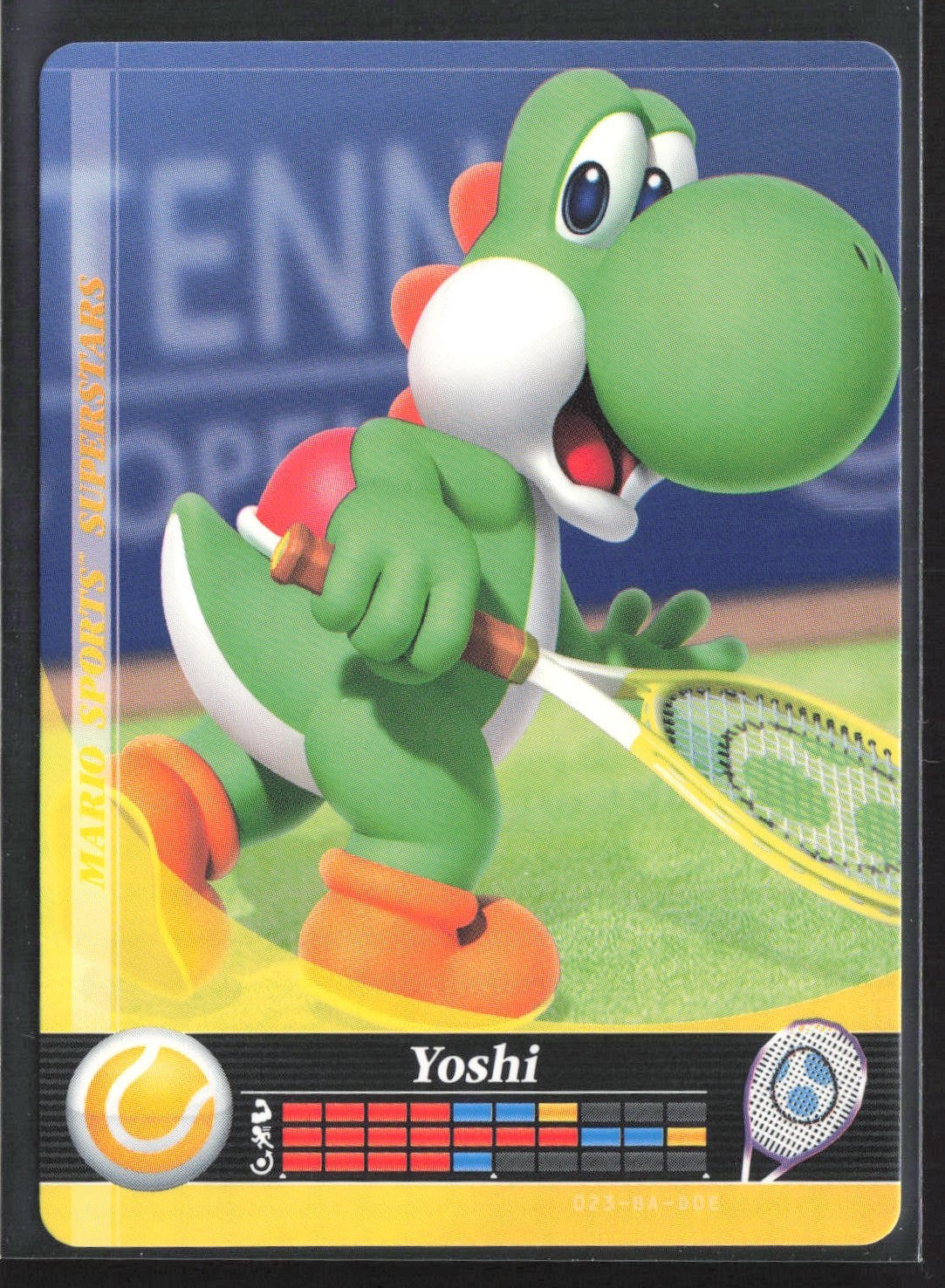 2017 Mario Sports Superstars Amiibo Card – #23 YOSHI Tennis – Nintendo NM