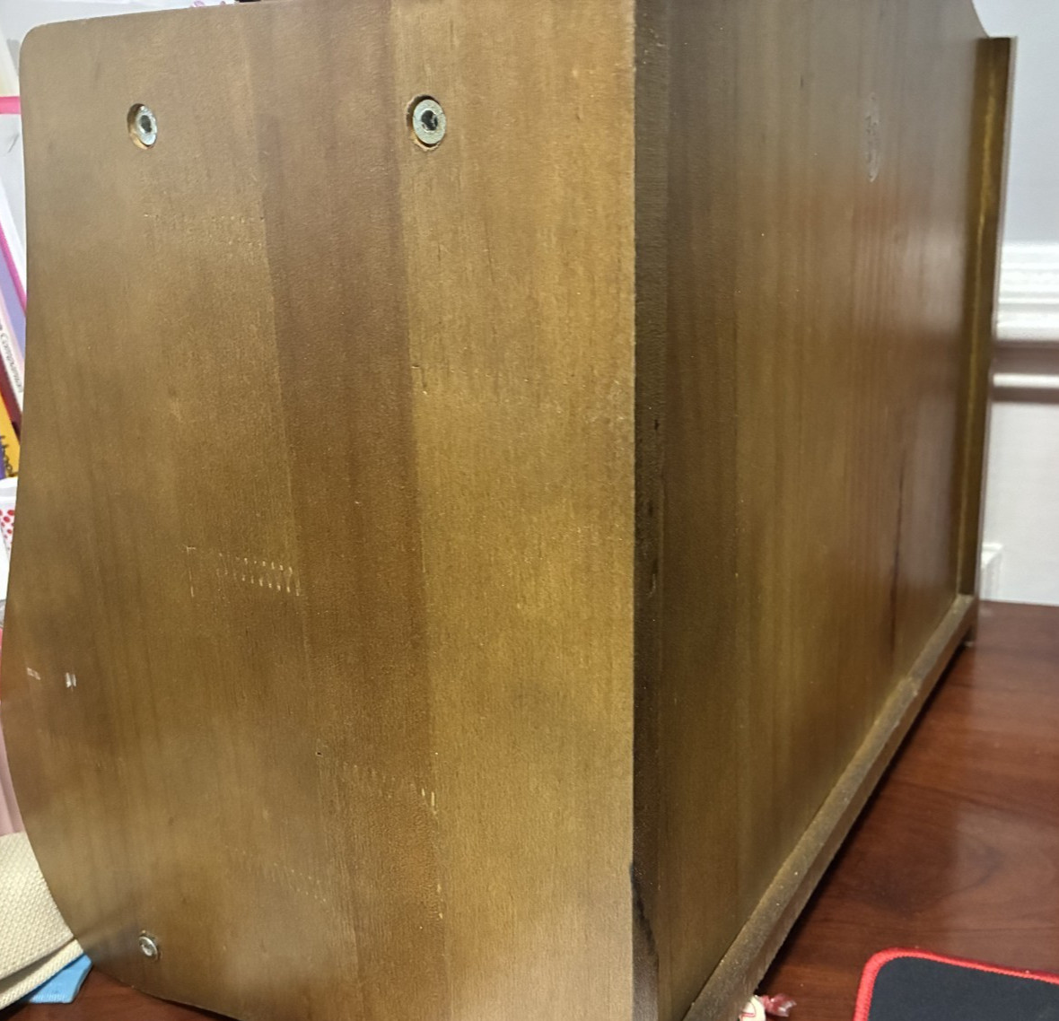2-Layer Walnut Brown Bread Box for Kitchen Countertop