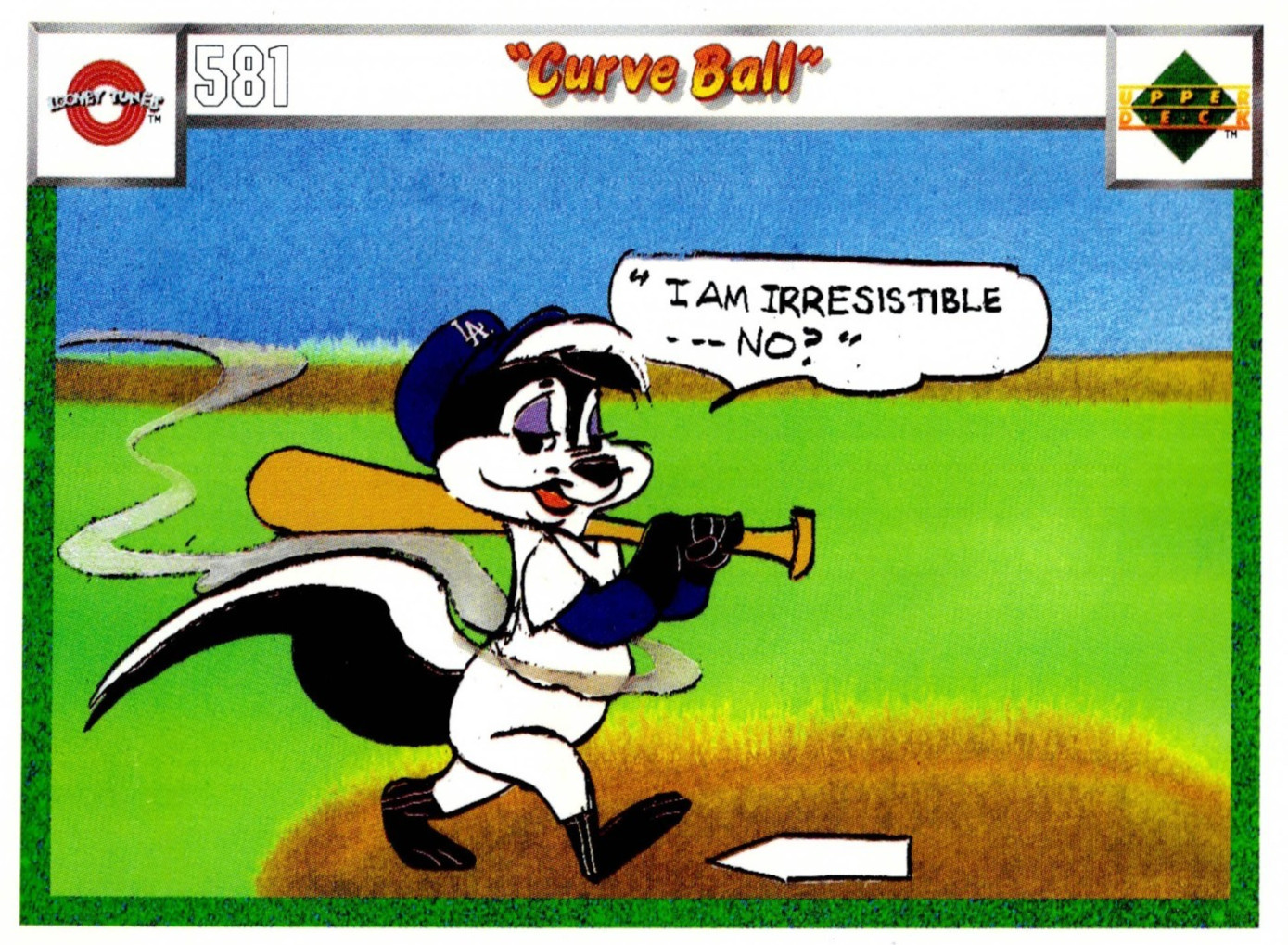 1990 Upper Deck Looney Tunes Curve Ball #581/590 Collectible Trading Card